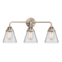 Innovations Lighting Cone 3 Light 24" Wide Vanity Light Brushed Satin Nickel / Clear