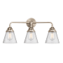 Innovations Lighting Cone 3 Light 24" Wide Vanity Light Brushed Satin Nickel / Seedy