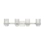 Innovations Lighting Wellfleet 4 Light 33" Wide Vanity Light Satin Nickel / Clear
