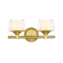 Innovations Lighting Laguna 2 Light 15" Wide Vanity Light Satin Gold / White / Clear