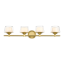 Innovations Lighting Laguna 4 Light 33" Wide Vanity Light Satin Gold / White / Clear