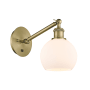Innovations Lighting Athens 12" Tall Wall Sconce Antique Brass / Matte White