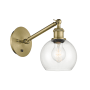 Innovations Lighting Athens 12" Tall Wall Sconce Antique Brass / Clear