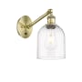 Innovations Lighting Bella 10" Tall Wall Sconce Antique Brass / Clear