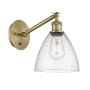 Innovations Lighting Bristol Glass 14" Tall Wall Sconce Antique Brass / Seedy