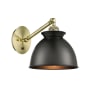 Innovations Lighting Adirondack 12" Tall Wall Sconce Antique Brass / Matte Black
