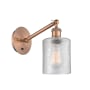 Innovations Lighting Cobbleskill 13" Tall Wall Sconce Antique Copper / Clear