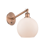 Innovations Lighting Athens 14" Tall Wall Sconce Antique Copper / Matte White