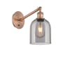 Innovations Lighting Bella 10" Tall Wall Sconce Antique Copper / Light Smoke