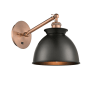 Innovations Lighting Adirondack 12" Tall Wall Sconce Antique Copper / Matte Black