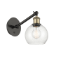 Innovations Lighting Athens 12" Tall Wall Sconce Black Antique Brass / Seedy
