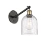 Innovations Lighting Bella 10" Tall Wall Sconce Black Antique Brass / Seedy