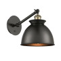 Innovations Lighting Adirondack 12" Tall Wall Sconce Black Antique Brass / Matte Black