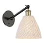Innovations Lighting Bristol Natural 10" Tall Wall Sconce Black Antique Brass / Natural