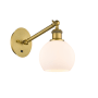 Innovations Lighting Athens 12" Tall Wall Sconce Brushed Brass / Matte White