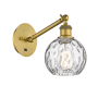 Innovations Lighting Athens 12" Tall Wall Sconce Brushed Brass / Clear Water Glass
