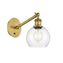 Innovations Lighting Athens 12" Tall Wall Sconce Brushed Brass / Clear