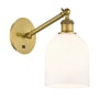 Innovations Lighting Bella 10" Tall Wall Sconce Brushed Brass / Gloss White