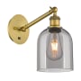Innovations Lighting Bella 10" Tall Wall Sconce Brushed Brass / Light Smoke