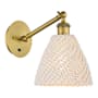Innovations Lighting Bristol Natural 10" Tall Wall Sconce Brushed Brass / Natural