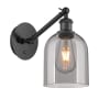 Innovations Lighting Bella 10" Tall Wall Sconce Matte Black / Light Smoke