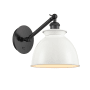 Innovations Lighting Adirondack 12" Tall Wall Sconce Matte Black / Glossy White