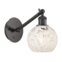 Innovations Lighting White Mouchette 8" Tall Wall Sconce Oil Rubbed Bronze