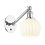 Innovations Lighting White Venetian 8" Tall Wall Sconce Polished Chrome