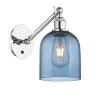 Innovations Lighting Bella 10" Tall Wall Sconce Polished Chrome / Princess Blue