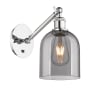 Innovations Lighting Bella 10" Tall Wall Sconce Polished Chrome / Light Smoke