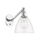 Innovations Lighting Bristol 13" Tall Wall Sconce Polished Chrome / Clear