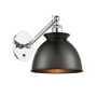 Innovations Lighting Adirondack 12" Tall Wall Sconce Polished Chrome / Matte Black