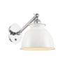 Innovations Lighting Adirondack 12" Tall Wall Sconce Polished Chrome / Glossy White
