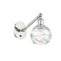 Innovations Lighting Athens 12" Tall Wall Sconce Polished Nickel / Clear Deco Swirl