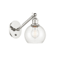 Innovations Lighting Athens 12" Tall Wall Sconce Polished Nickel / Clear