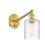 Innovations Lighting Cobbleskill 13" Tall Wall Sconce Satin Gold / Deco Swirl