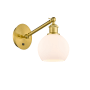 Innovations Lighting Athens 12" Tall Wall Sconce Satin Gold / Matte White