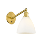 Innovations Lighting Bristol Glass 14" Tall Wall Sconce Satin Gold / Matte White