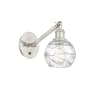 Innovations Lighting Athens 12" Tall Wall Sconce Brushed Satin Nickel / Clear Deco Swirl