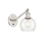 Innovations Lighting Athens 12" Tall Wall Sconce Brushed Satin Nickel / Clear