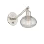 Innovations Lighting Ithaca 7" Tall Wall Sconce Brushed Satin Nickel / Clear Ithaca