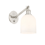 Innovations Lighting Bella 10" Tall Wall Sconce Brushed Satin Nickel / Gloss White