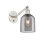 Innovations Lighting Bella 10" Tall Wall Sconce Brushed Satin Nickel / Light Smoke