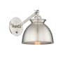 Innovations Lighting Adirondack 13" Tall Wall Sconce with Shade Brushed Satin Nickel