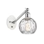 Innovations Lighting Athens 12" Tall Wall Sconce White and Polished Chrome / Clear Water Glass