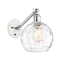 Innovations Lighting Athens 14" Tall Wall Sconce White and Polished Chrome / Clear Water Glass