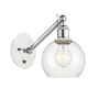 Innovations Lighting Athens 12" Tall Wall Sconce White and Polished Chrome / Clear
