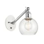 Innovations Lighting Athens 12" Tall Wall Sconce White and Polished Chrome / Seedy