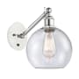 Innovations Lighting Athens 14" Tall Wall Sconce White and Polished Chrome / Seedy