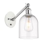 Innovations Lighting Bella 10" Tall Wall Sconce White Polished Chrome / Clear